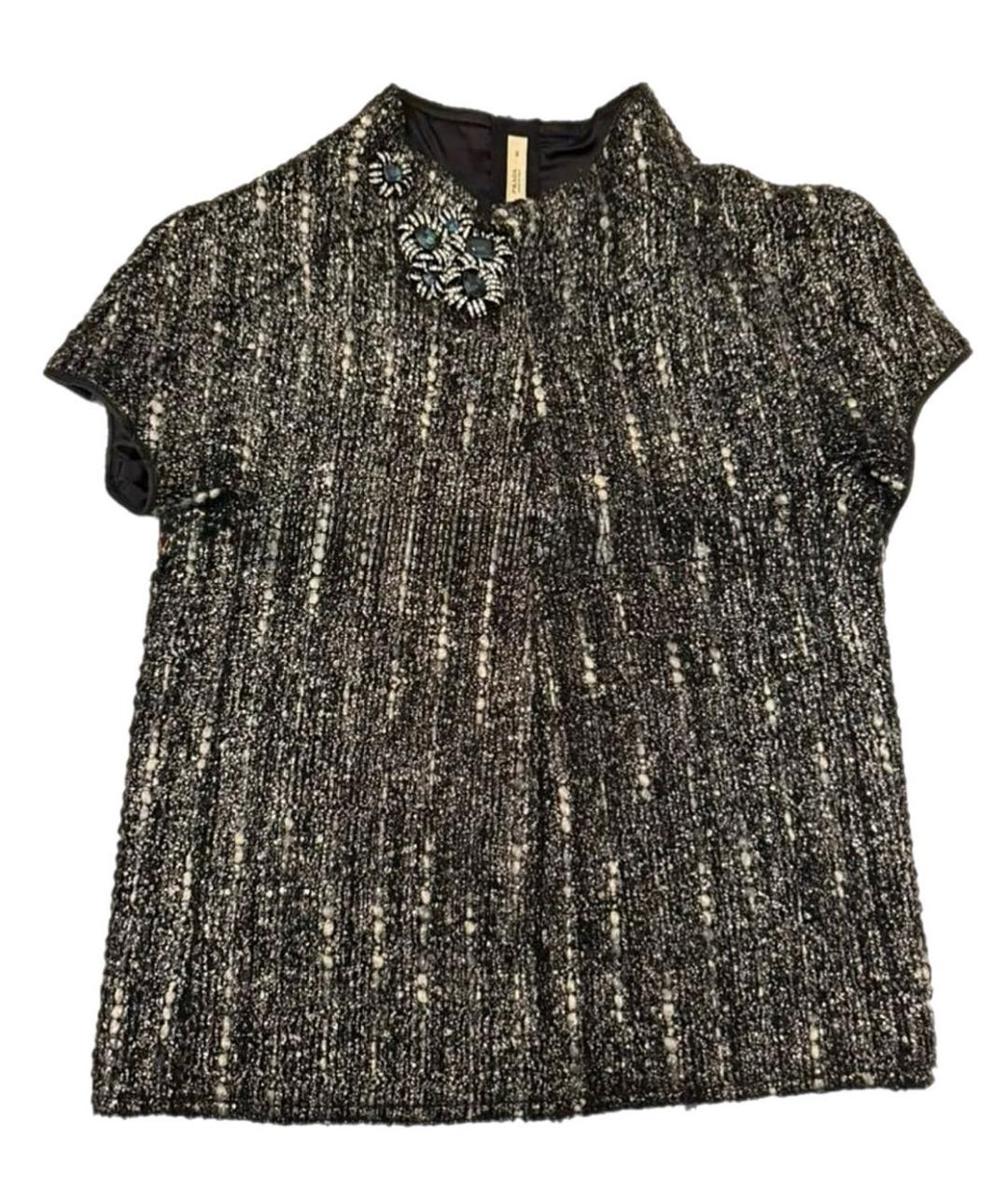 PRADA Серебрянный шерстяной костюм с юбками, фото 8