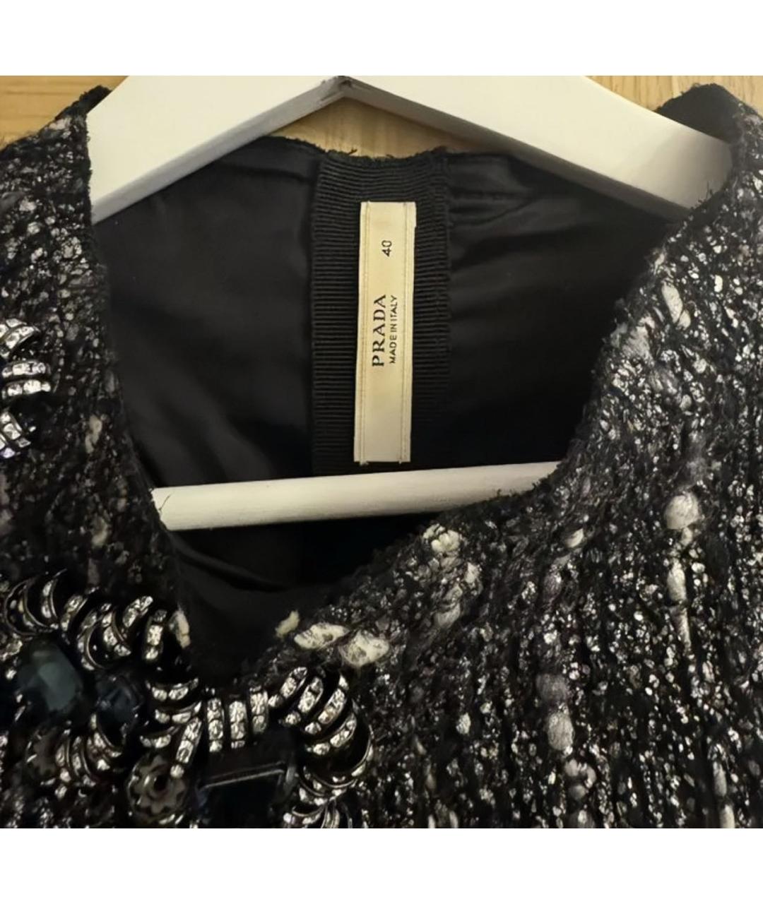 PRADA Серебрянный шерстяной костюм с юбками, фото 3