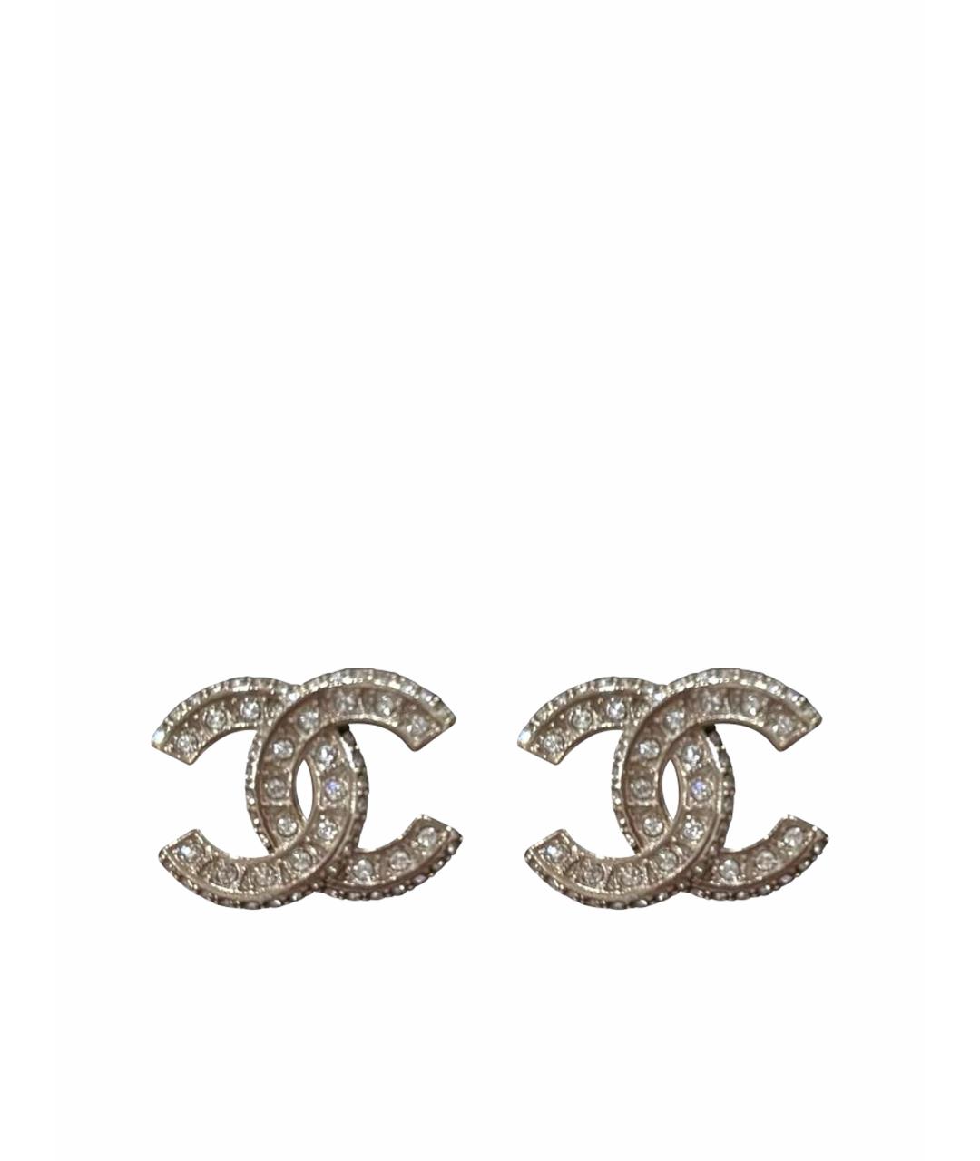 CHANEL Серебряные серьги, фото 1