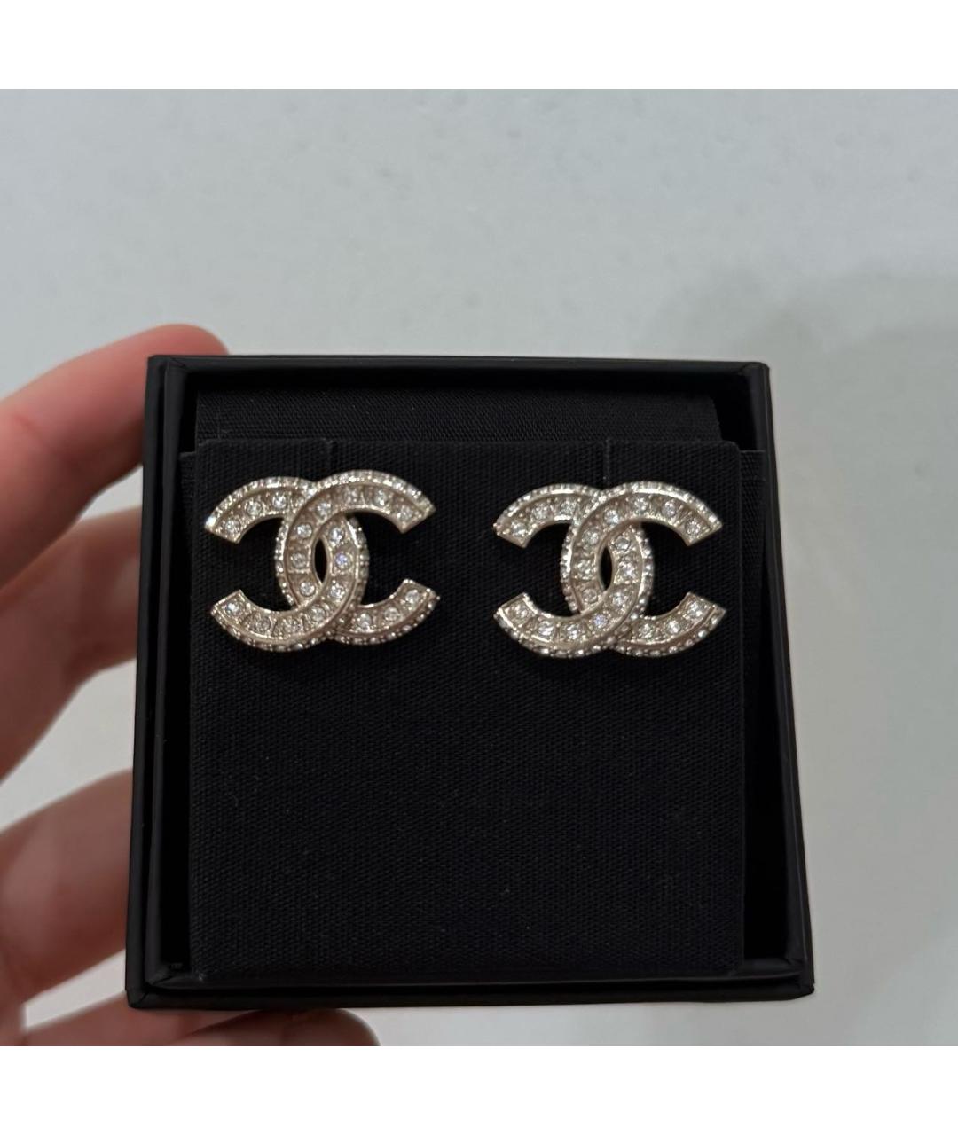 CHANEL Серебряные серьги, фото 3