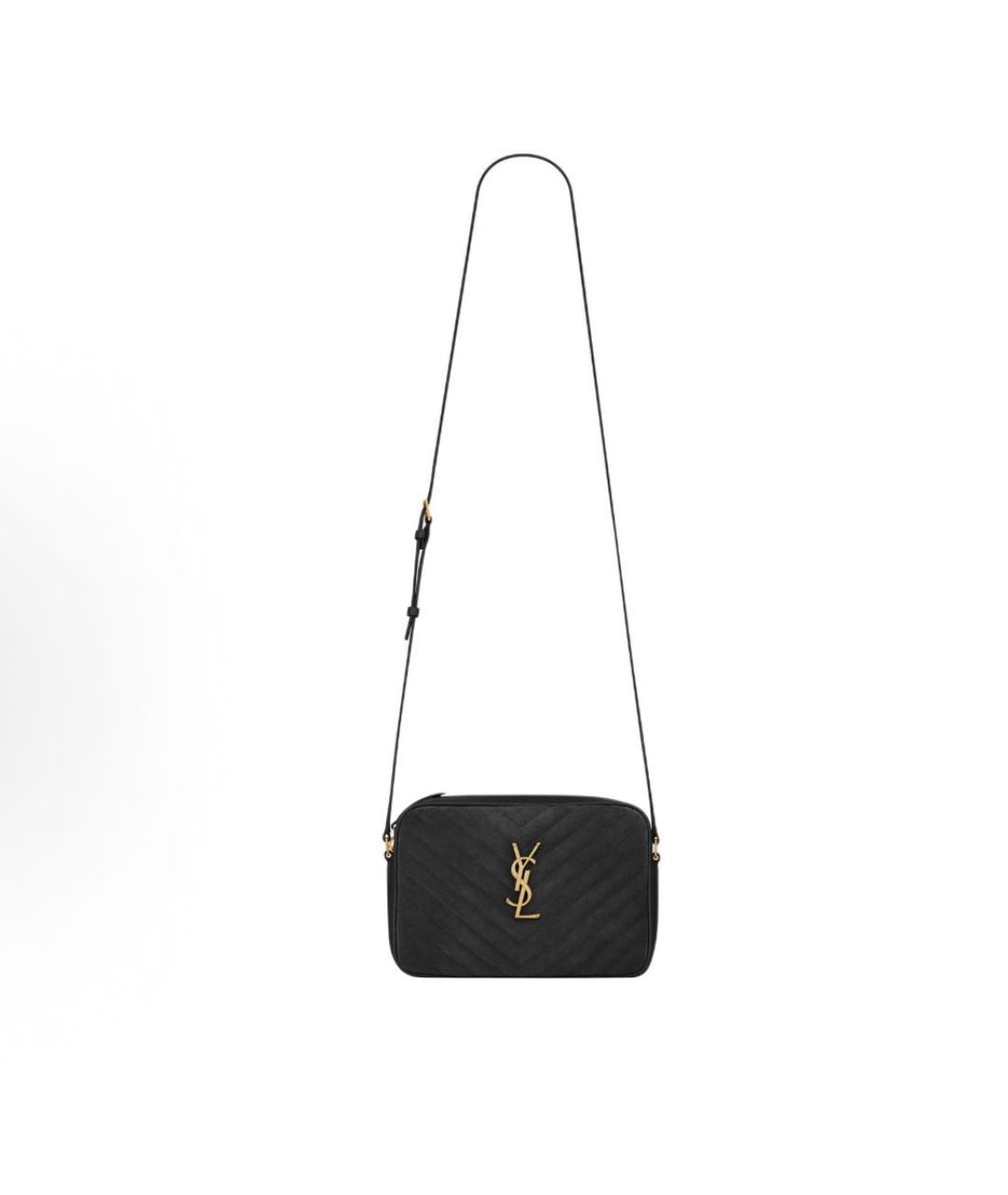 SAINT LAURENT Черная кожаная сумка через плечо, фото 9