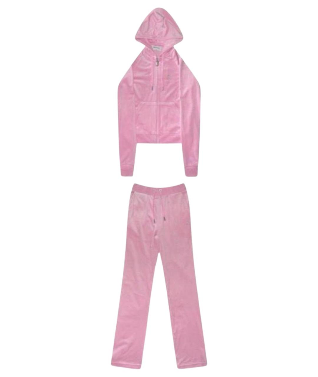 JUICY COUTURE Розовый велюровый спортивные костюмы, фото 1
