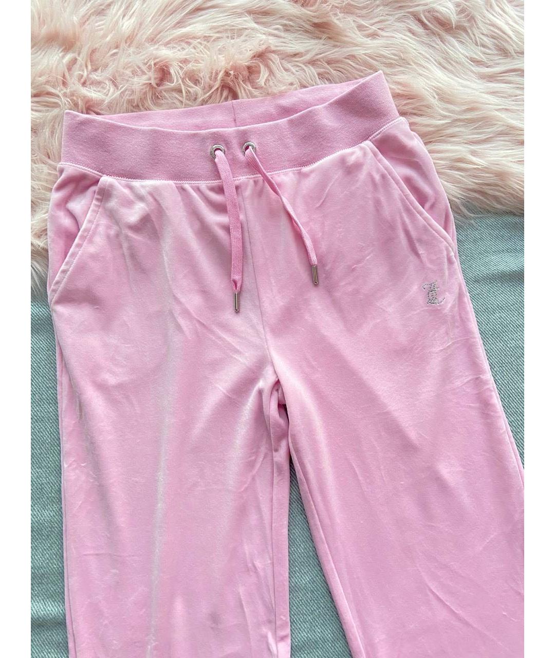 JUICY COUTURE Розовый велюровый спортивные костюмы, фото 6