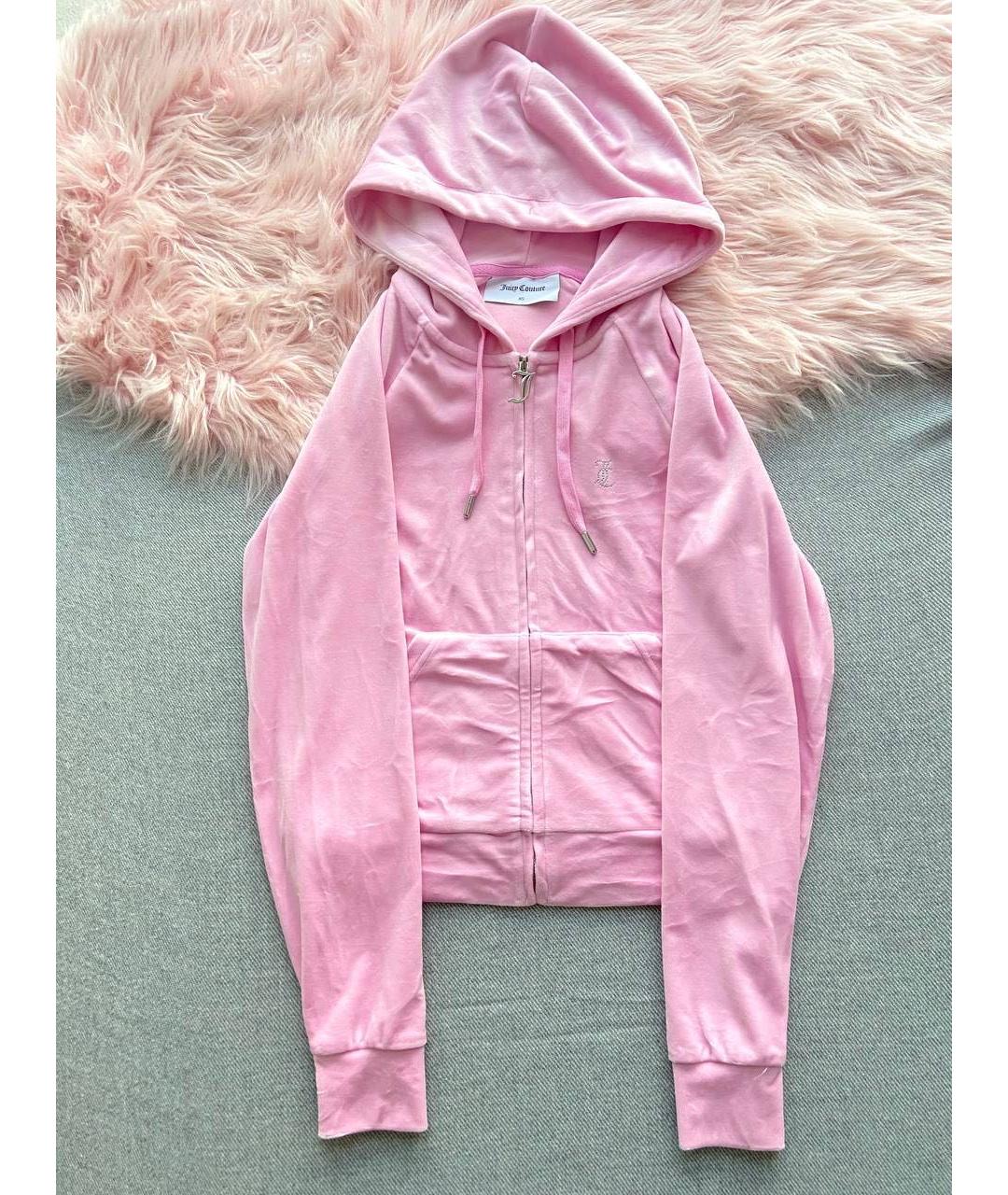 JUICY COUTURE Розовый велюровый спортивные костюмы, фото 3
