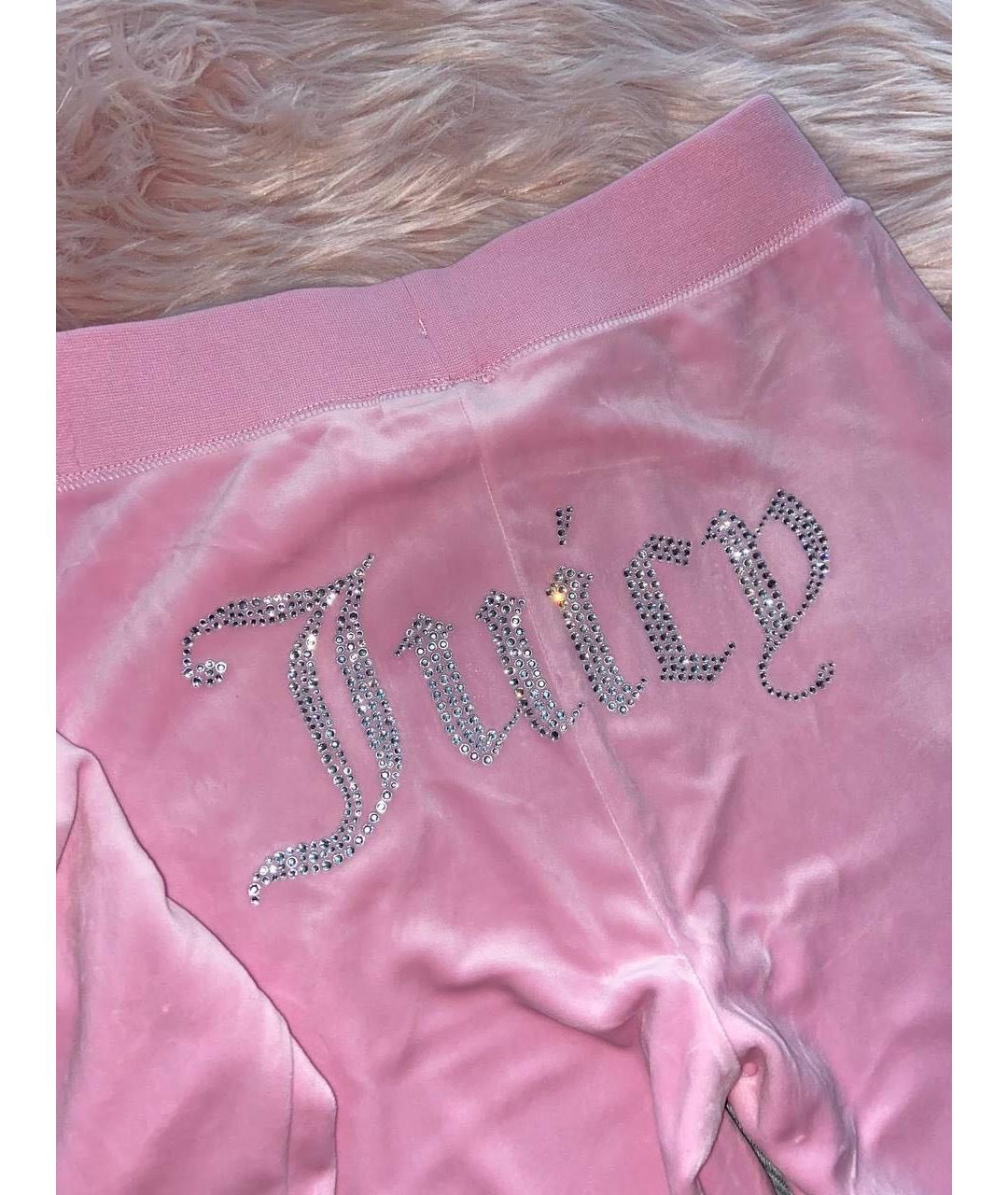 JUICY COUTURE Розовый велюровый спортивные костюмы, фото 7