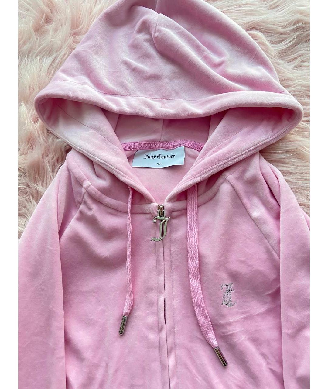 JUICY COUTURE Розовый велюровый спортивные костюмы, фото 4