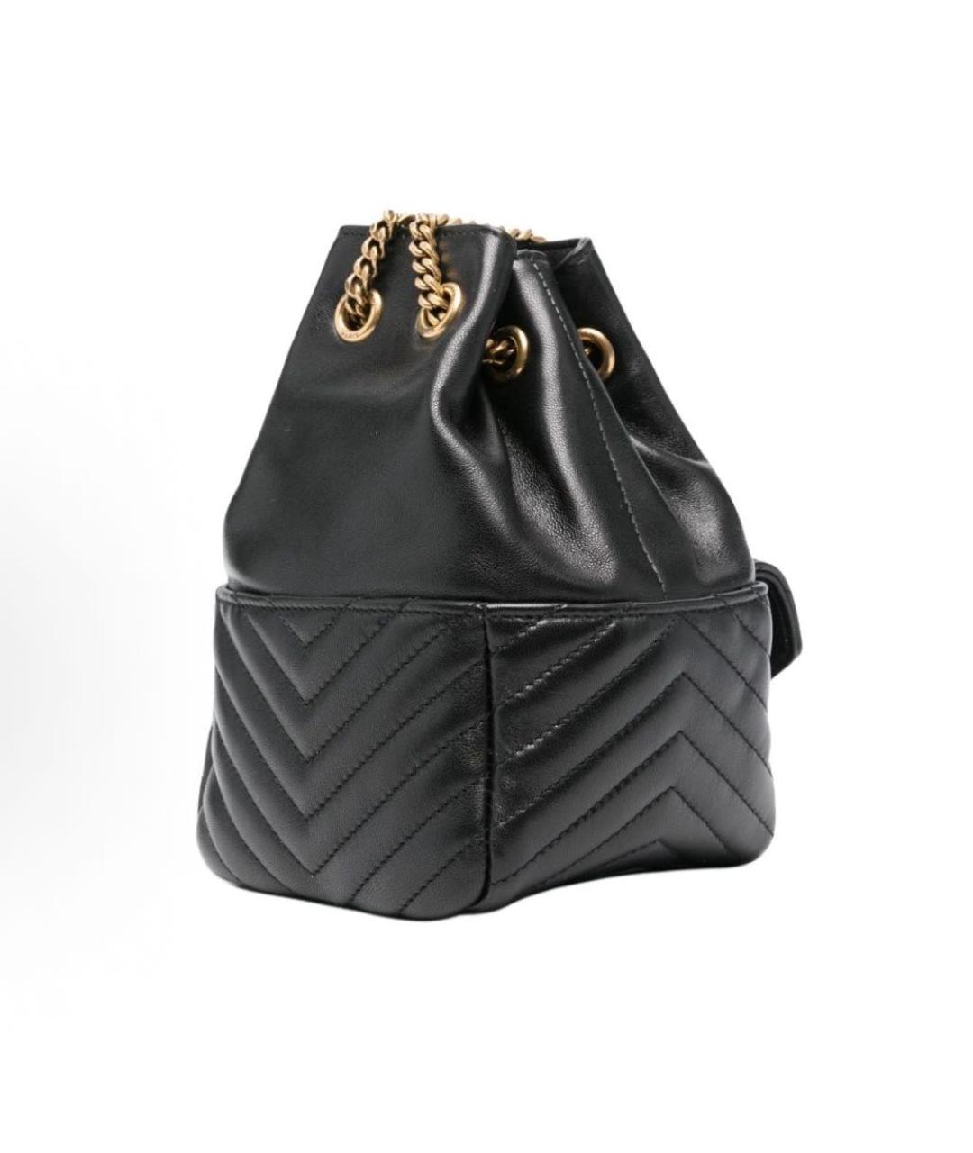 SAINT LAURENT Черная кожаная сумка через плечо, фото 2