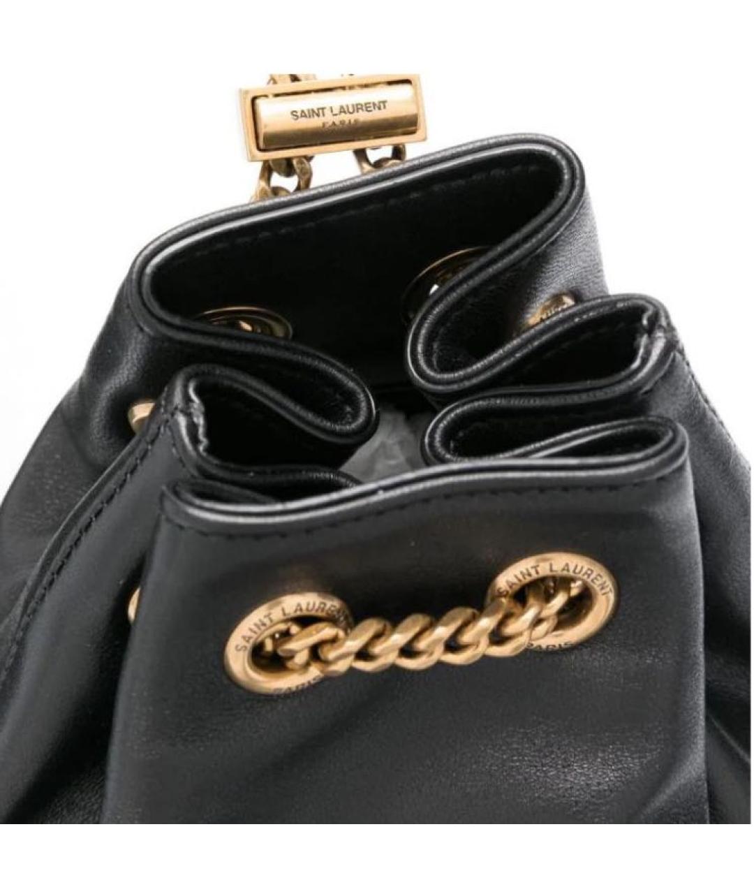 SAINT LAURENT Черная кожаная сумка через плечо, фото 4