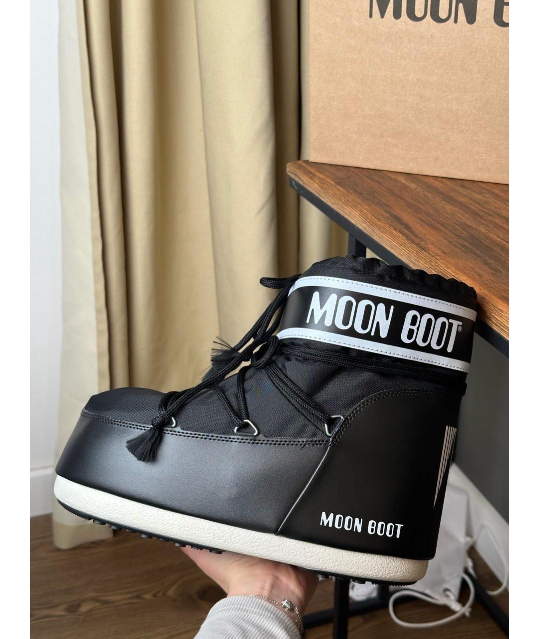 MOON BOOT Черные синтетические полусапоги, фото 5