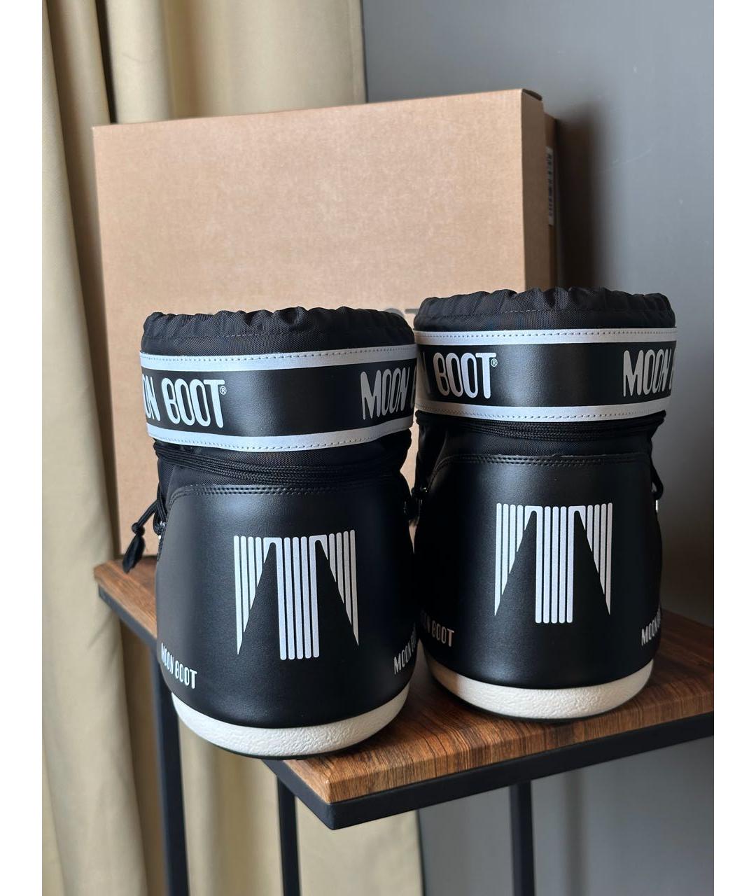 MOON BOOT Черные синтетические полусапоги, фото 4
