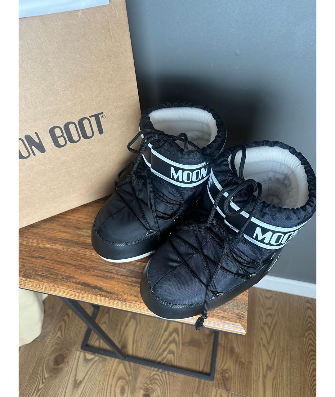 MOON BOOT Черные синтетические полусапоги, фото 6