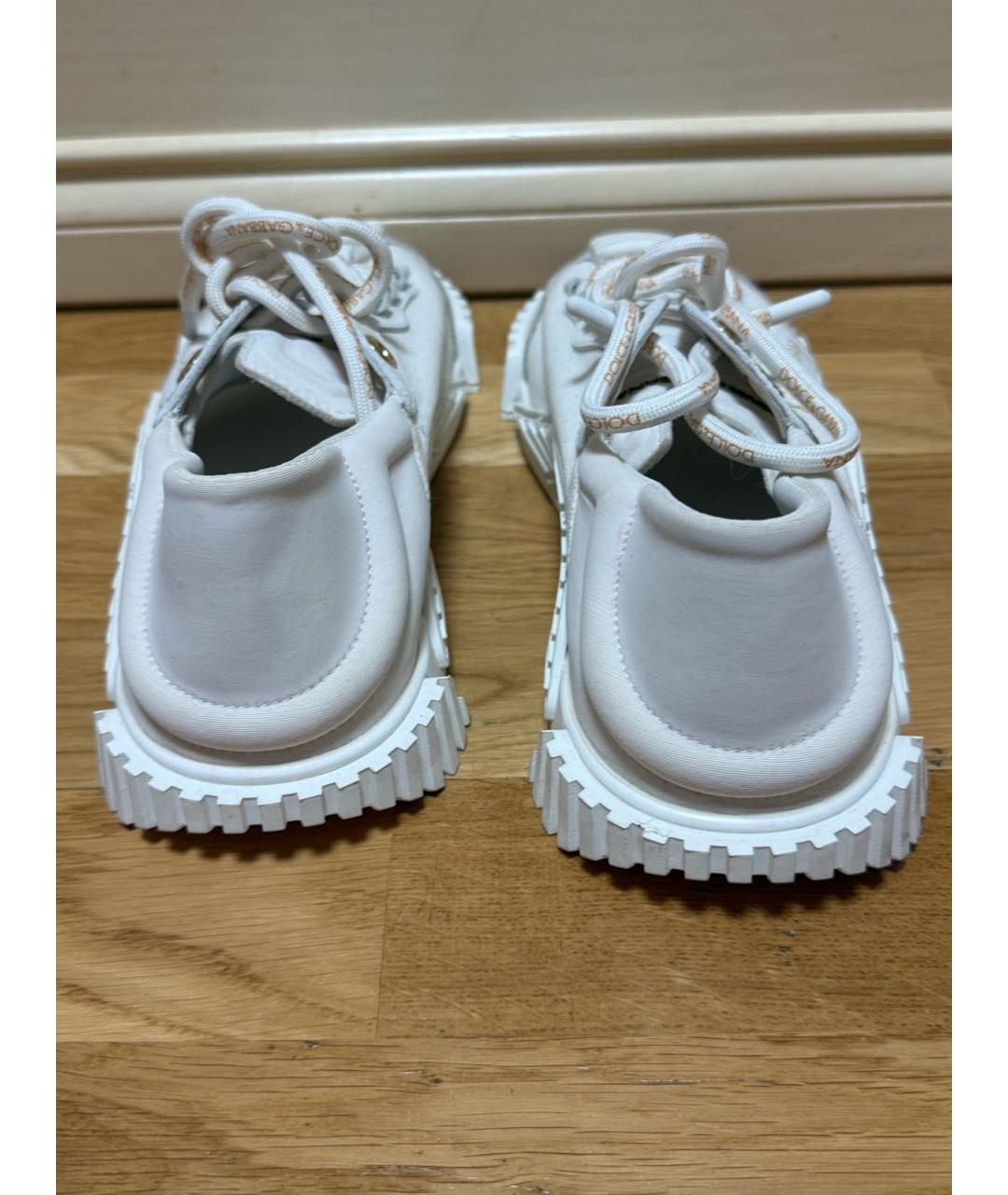 DOLCE&GABBANA Белые текстильные кроссовки, фото 3