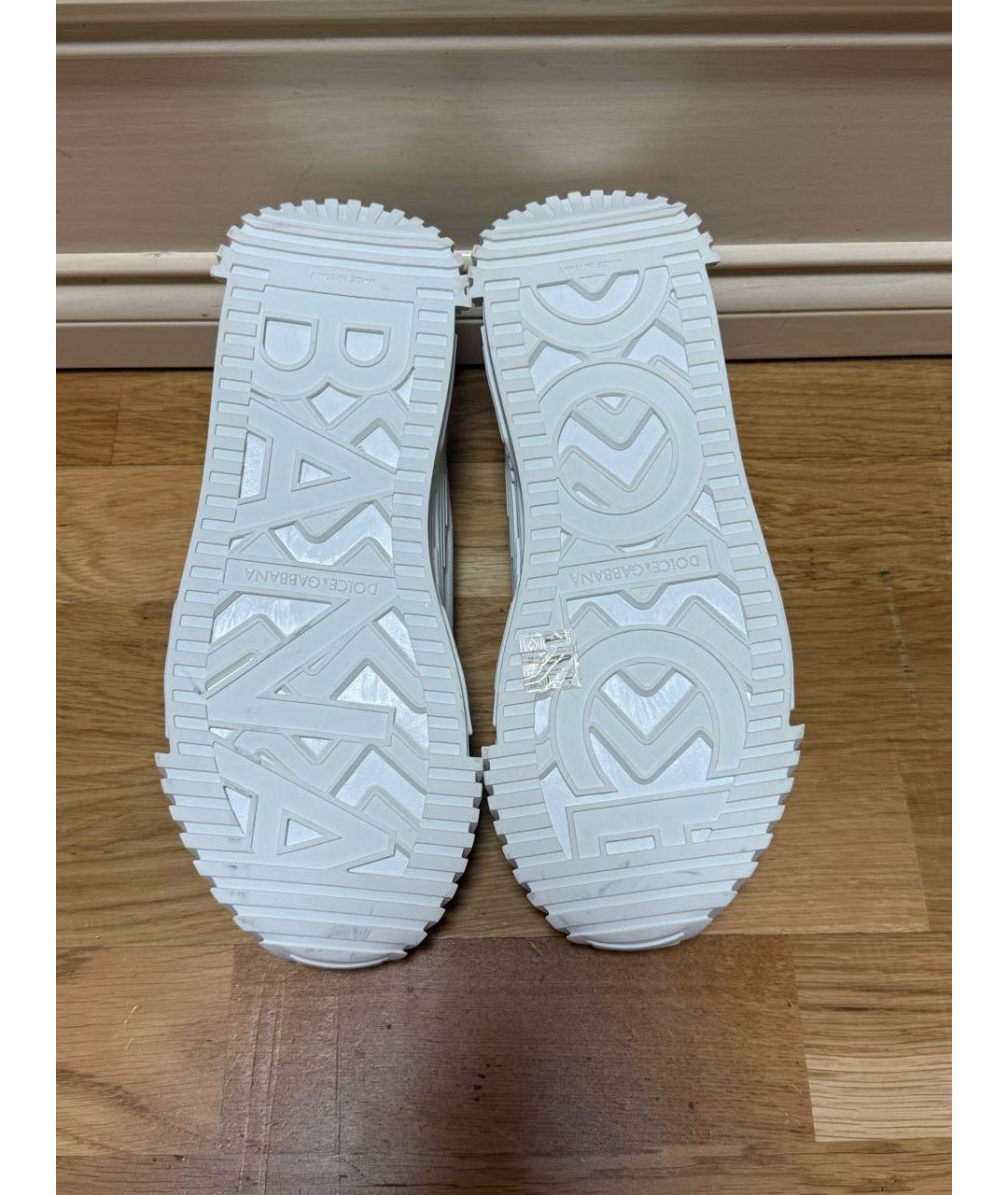 DOLCE&GABBANA Белые текстильные кроссовки, фото 4