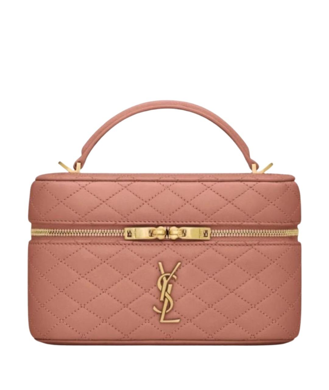 SAINT LAURENT Бежевая кожаная сумка через плечо, фото 1