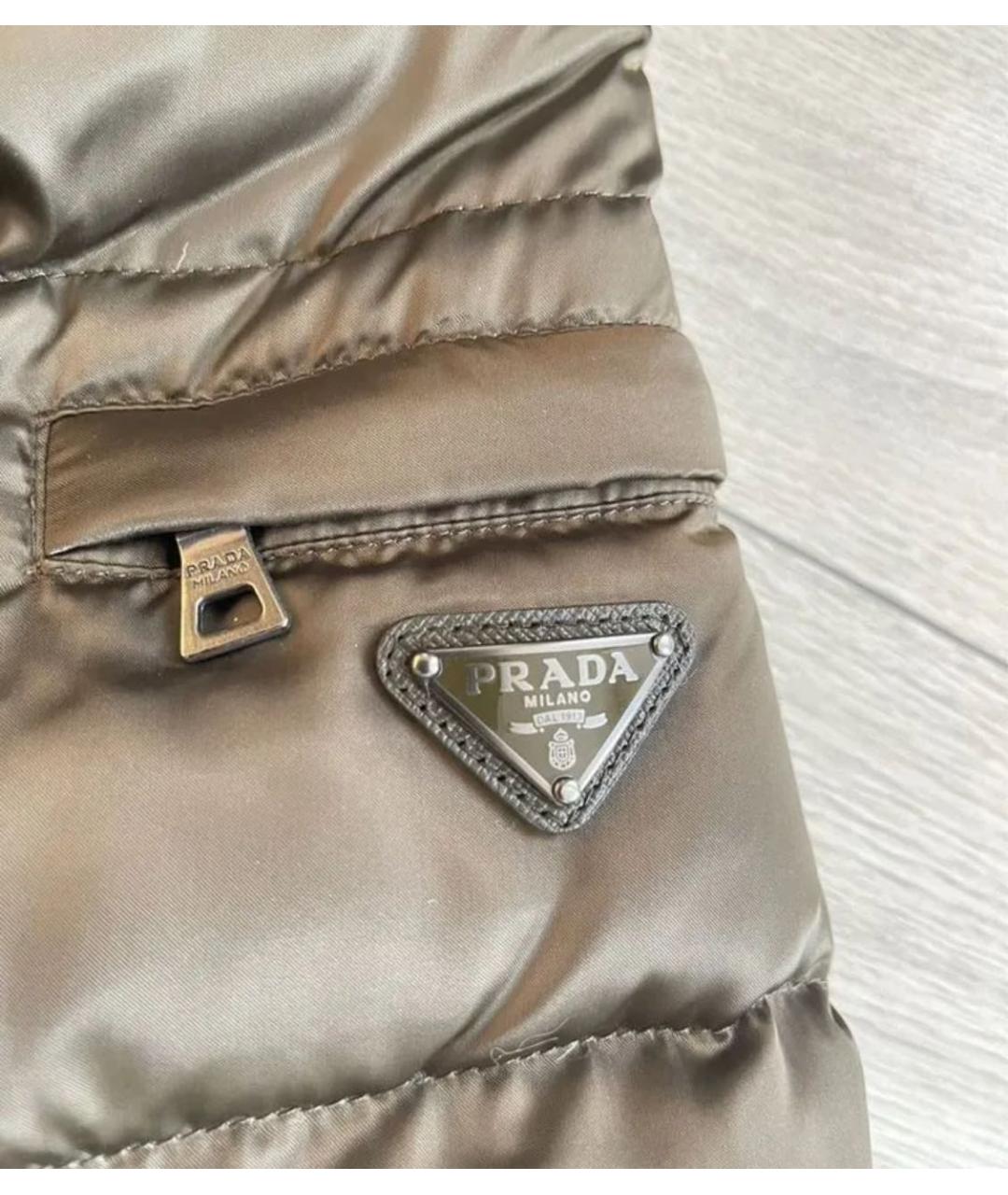 PRADA Коричневый пуховик, фото 5