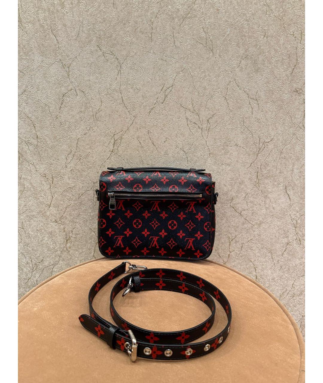 LOUIS VUITTON Бордовая кожаная сумка на плечо, фото 2