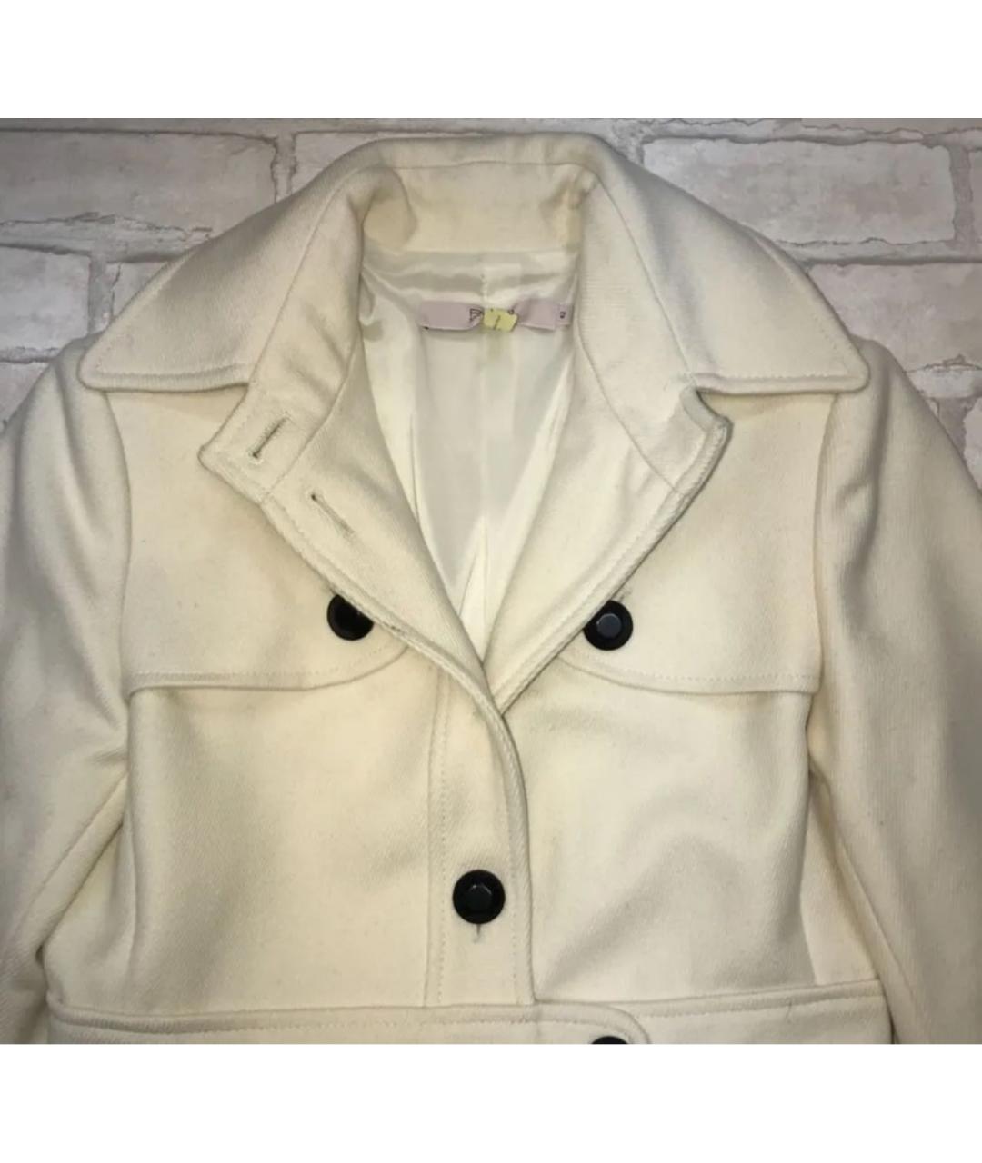 RED VALENTINO Бежевое шерстяное пальто, фото 4