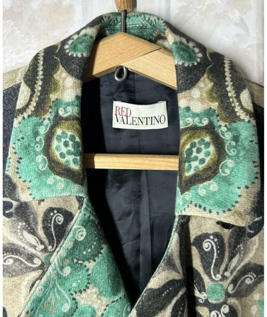 RED VALENTINO Мульти шерстяное пальто, фото 3