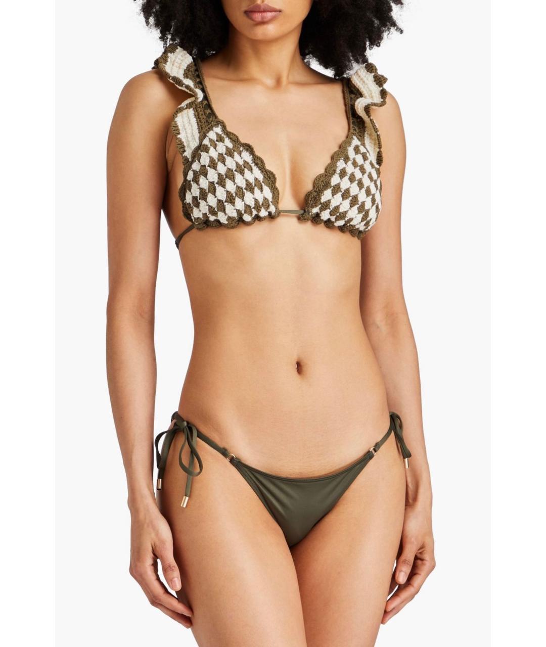 ZIMMERMANN Хаки хлопковый купальник, фото 2