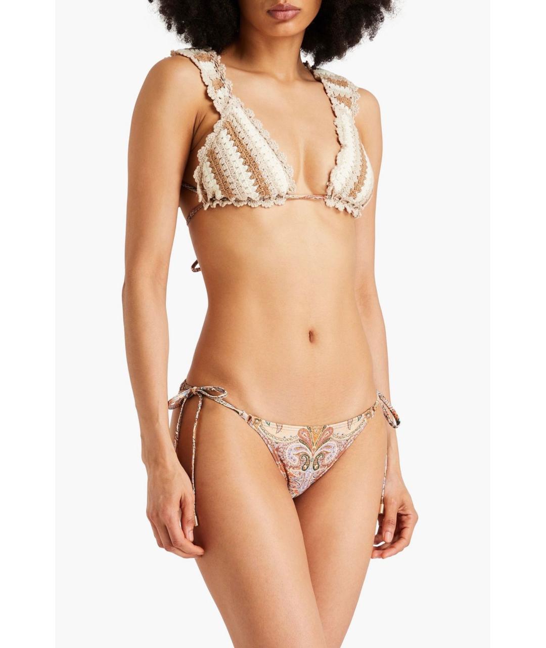 ZIMMERMANN Коричневый хлопковый купальник, фото 2