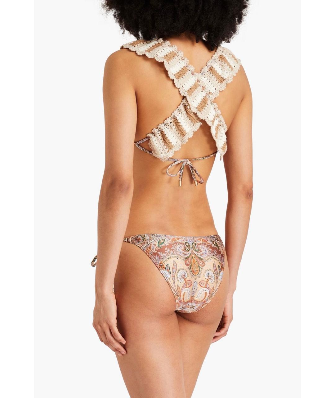 ZIMMERMANN Коричневый хлопковый купальник, фото 3