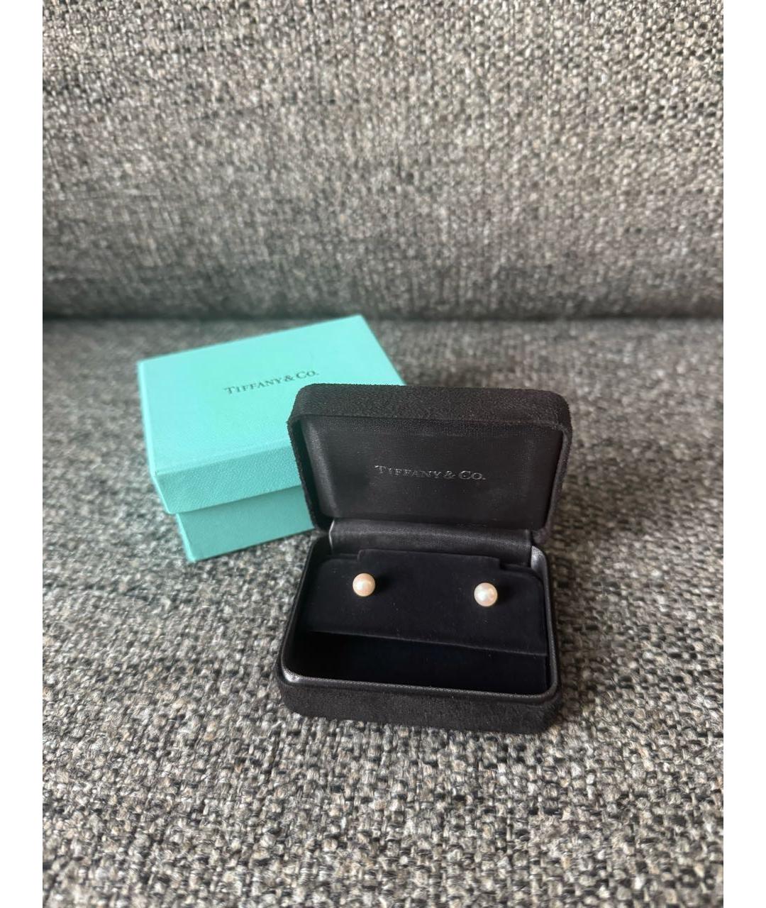 TIFFANY&CO Белые серьги из белого золота, фото 2