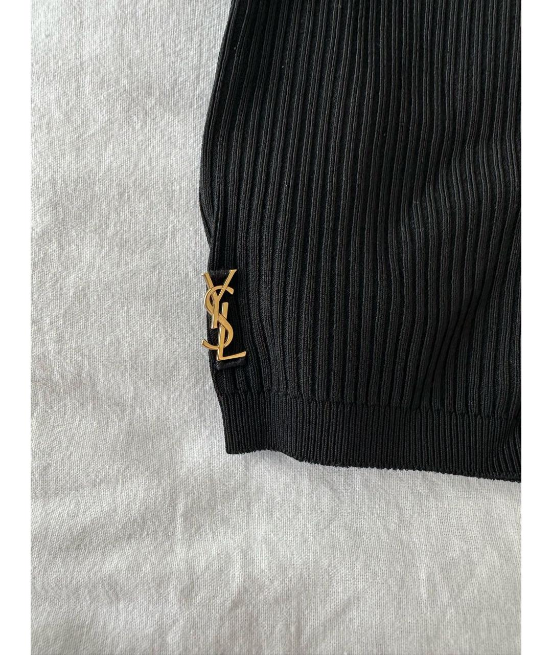 SAINT LAURENT Черные леггинсы и велосипедки, фото 4