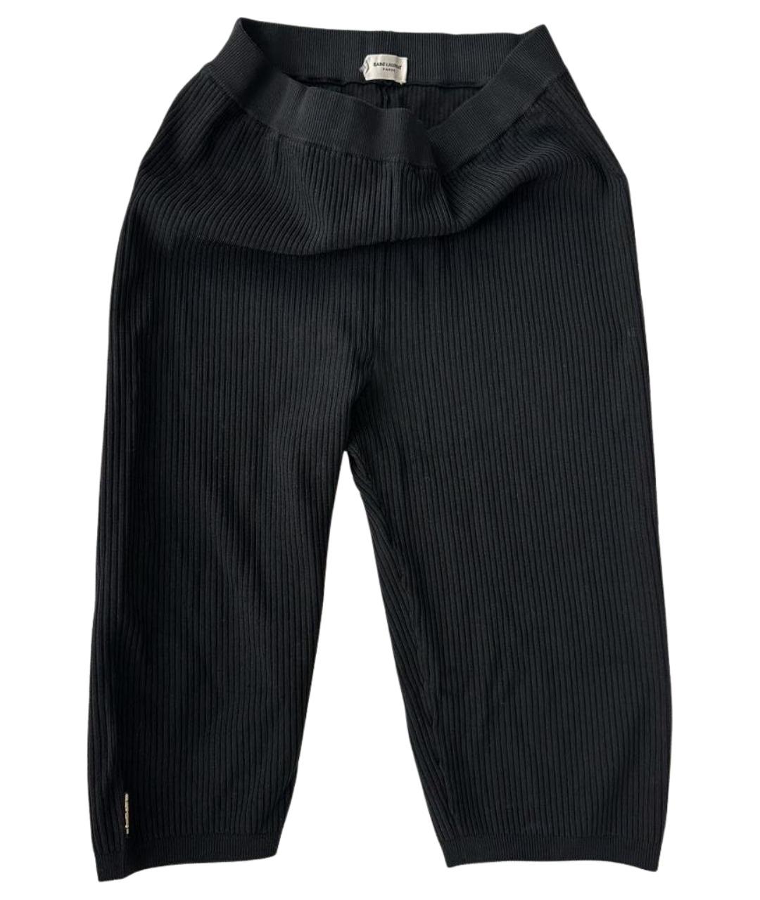 SAINT LAURENT Черные леггинсы и велосипедки, фото 1