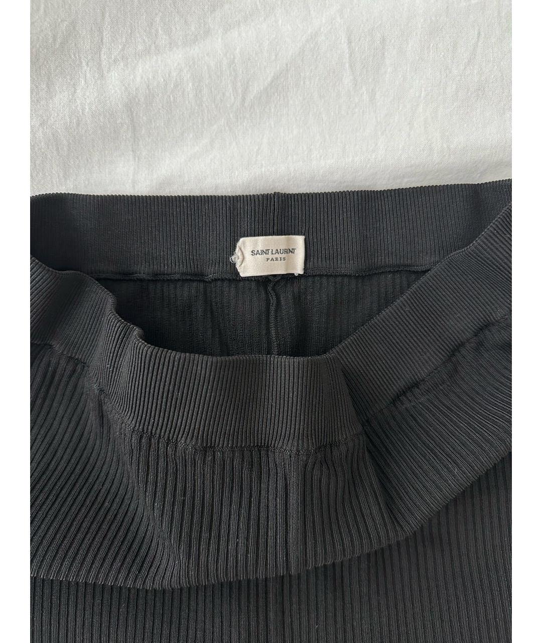 SAINT LAURENT Черные леггинсы и велосипедки, фото 3