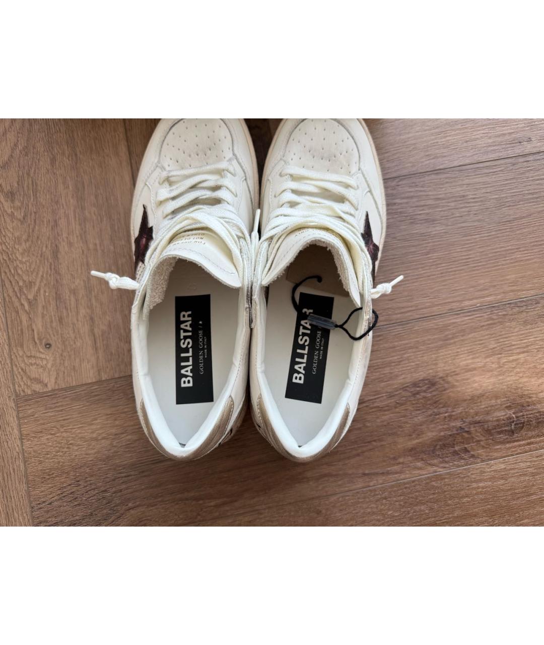 GOLDEN GOOSE DELUXE BRAND Белые кожаные кеды, фото 3