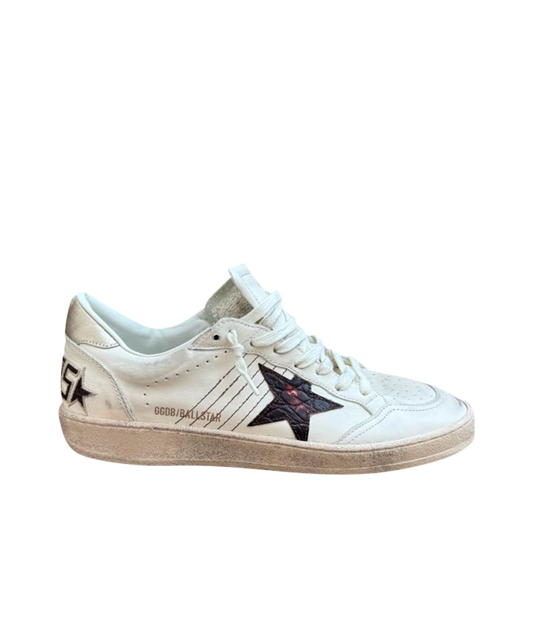 GOLDEN GOOSE DELUXE BRAND Белые кожаные кеды, фото 1