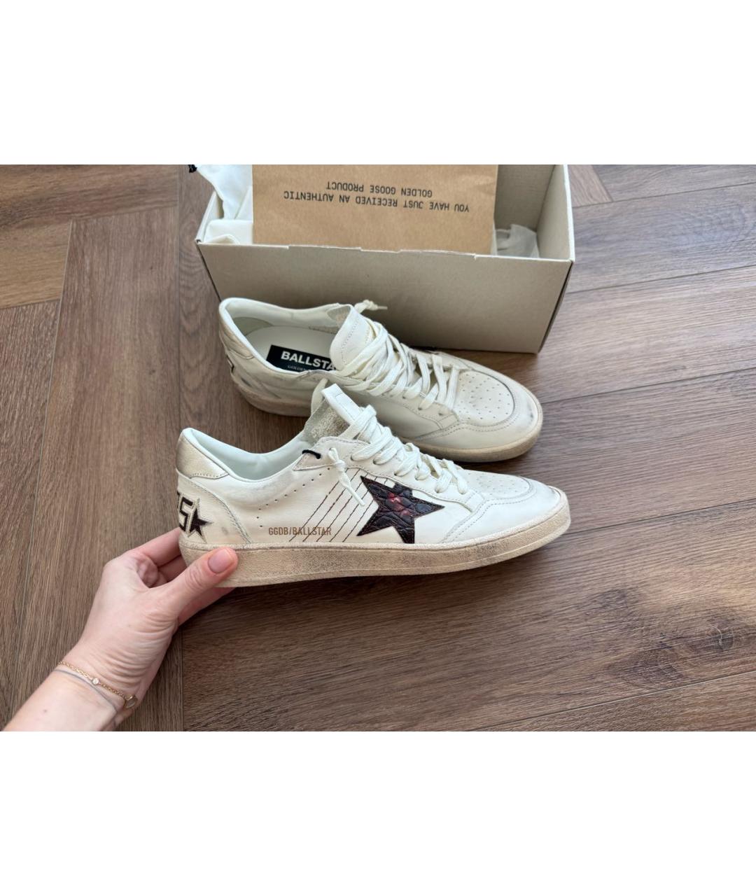 GOLDEN GOOSE DELUXE BRAND Белые кожаные кеды, фото 5