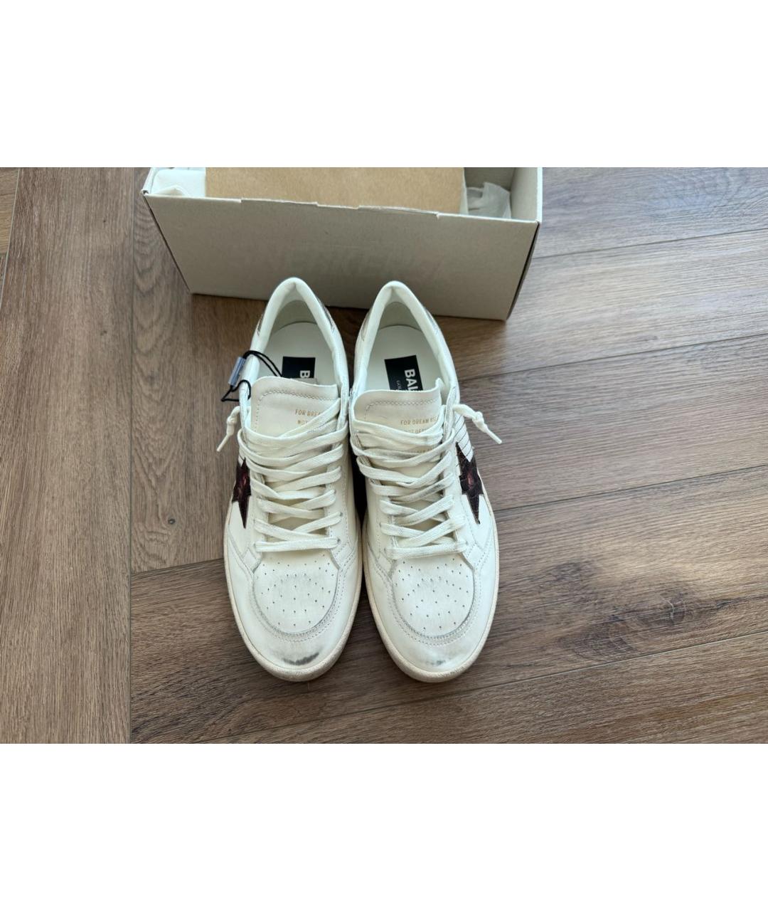 GOLDEN GOOSE DELUXE BRAND Белые кожаные кеды, фото 2