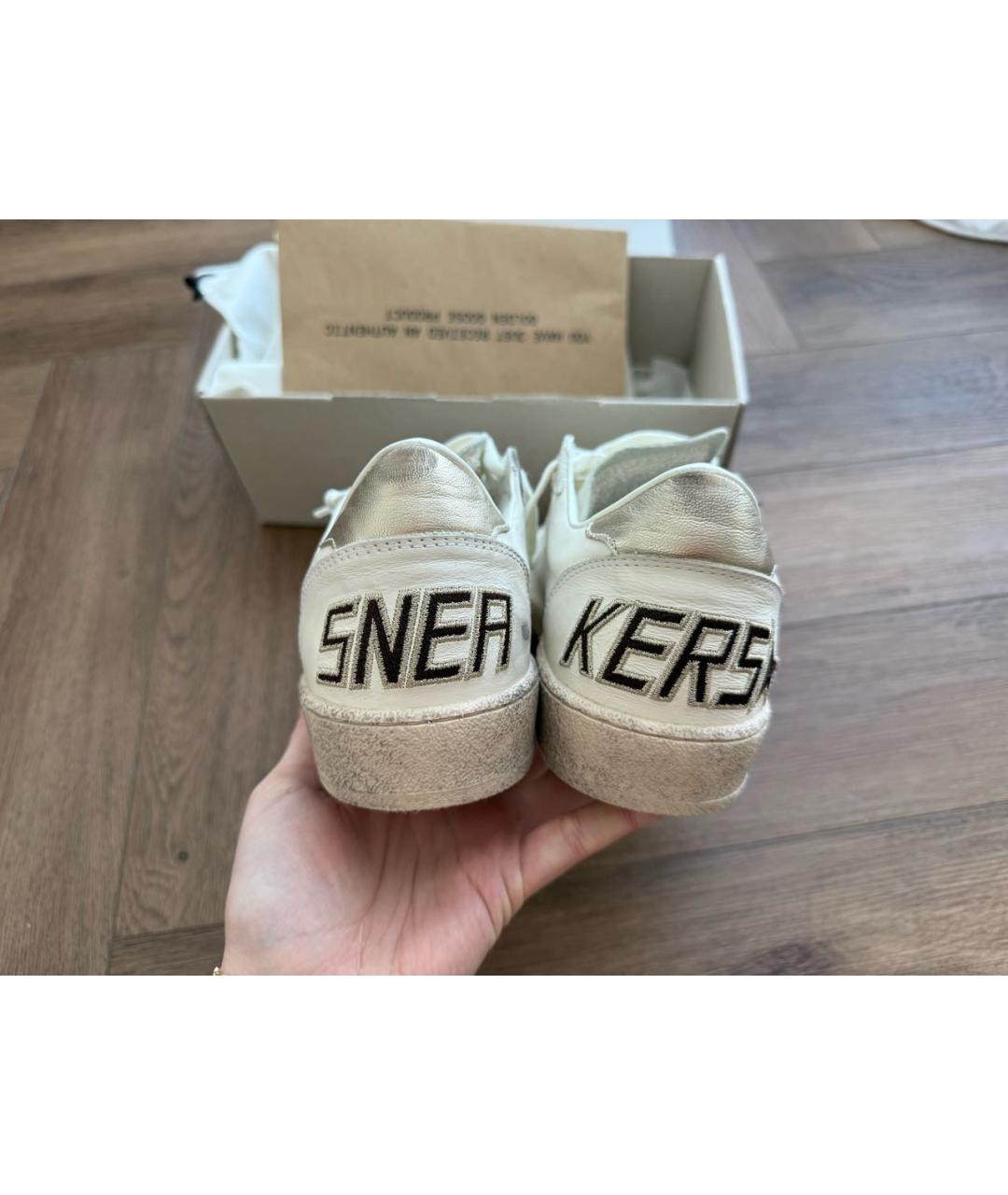 GOLDEN GOOSE DELUXE BRAND Белые кожаные кеды, фото 4