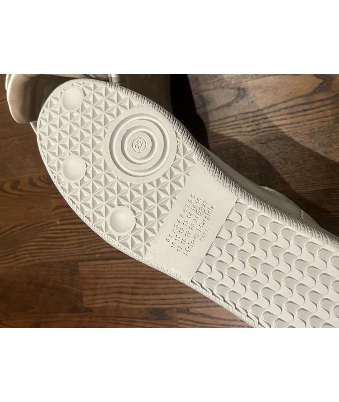 MAISON MARGIELA Белые кожаные высокие ботинки, фото 5