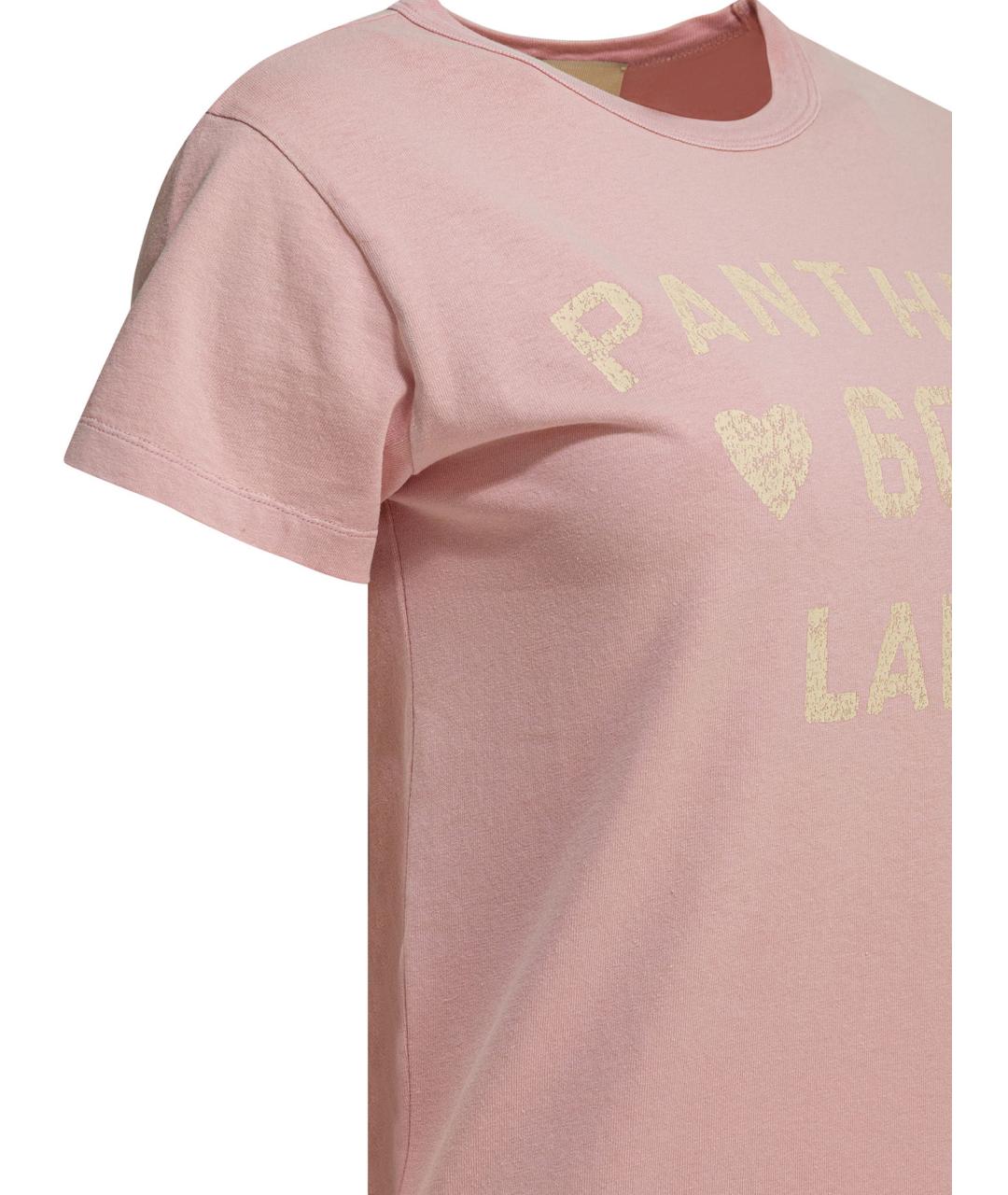 VALENTINO Розовая хлопковая футболка, фото 4