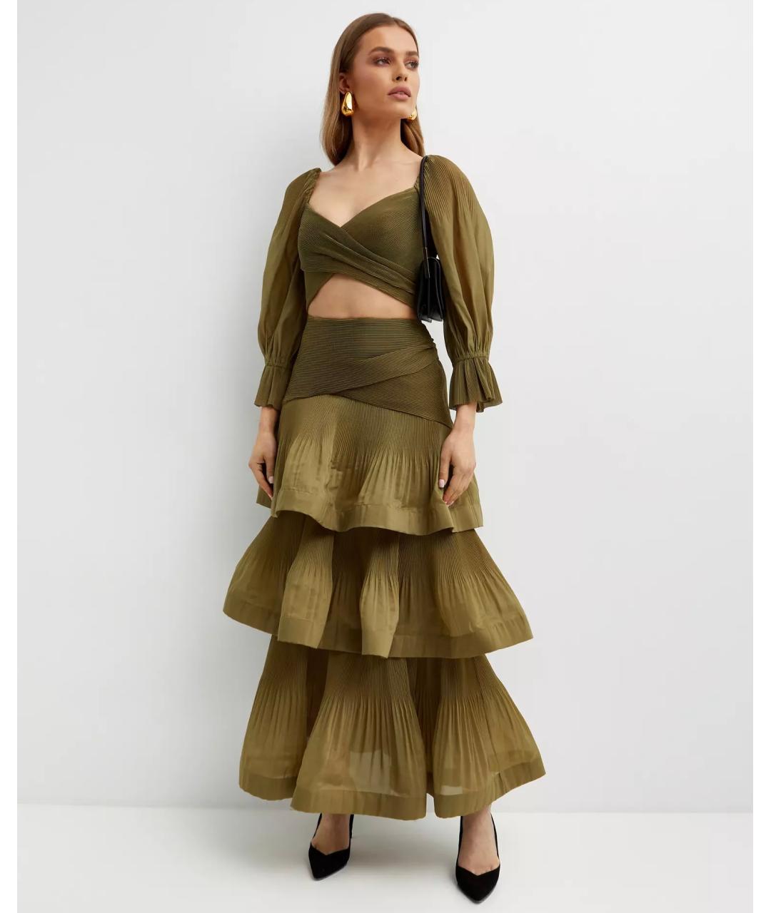 ZIMMERMANN Хаки полиэстеровая блузы, фото 2