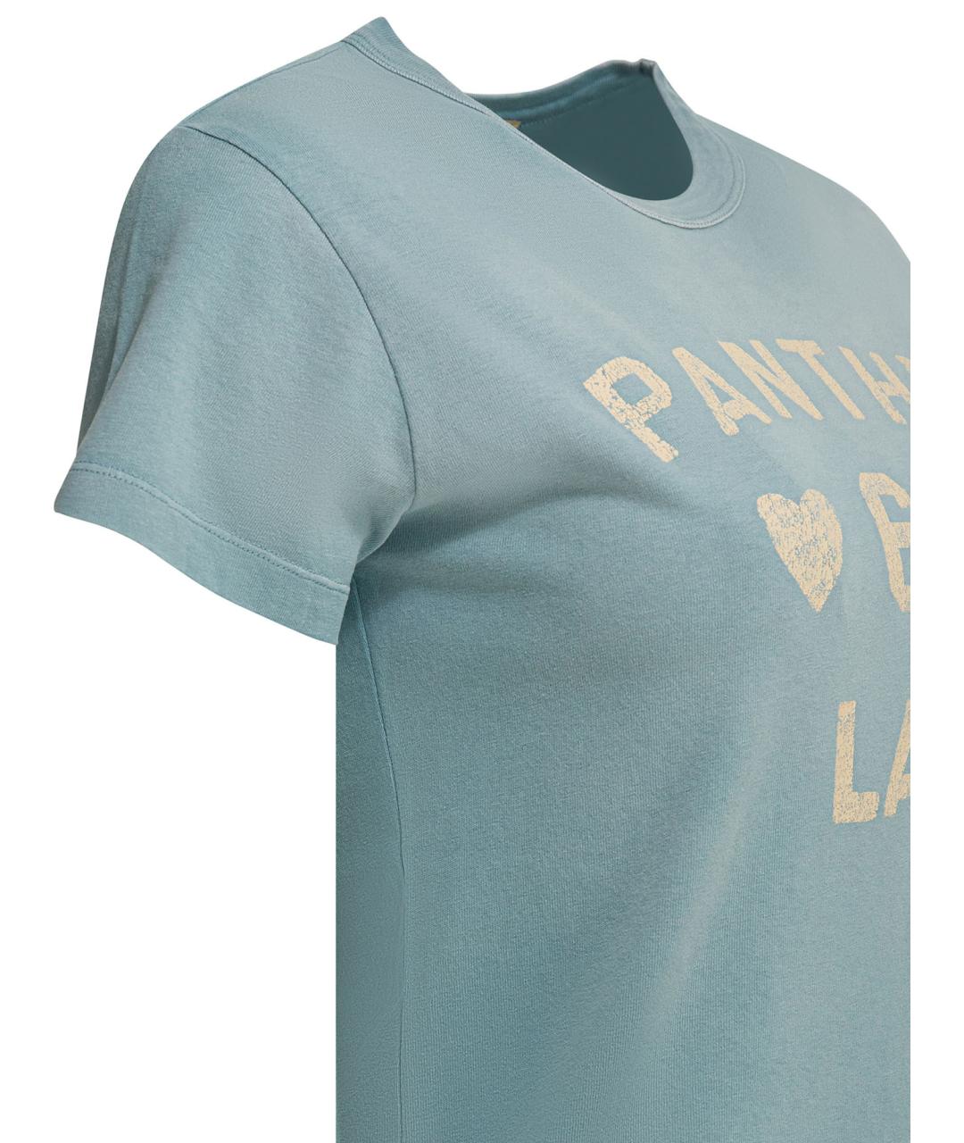 VALENTINO Голубая хлопковая футболка, фото 4