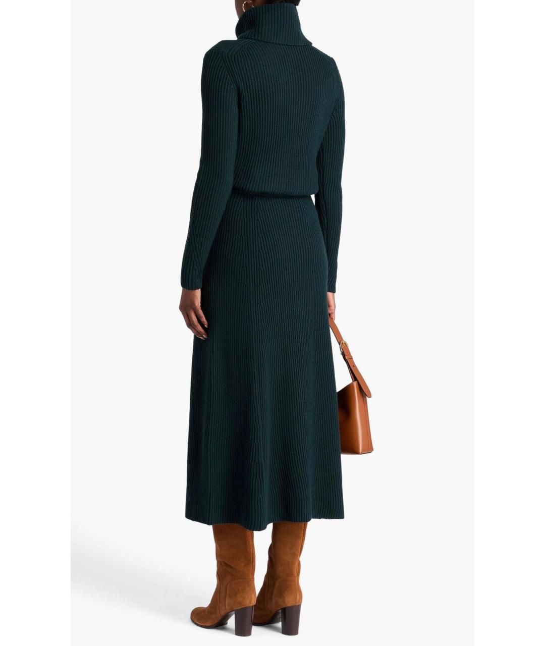 ZIMMERMANN Зеленая шерстяная юбка миди, фото 3