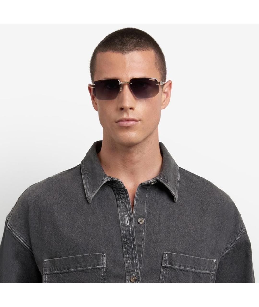 CARRERA Y CARRERA Золотые металлические солнцезащитные очки, фото 8