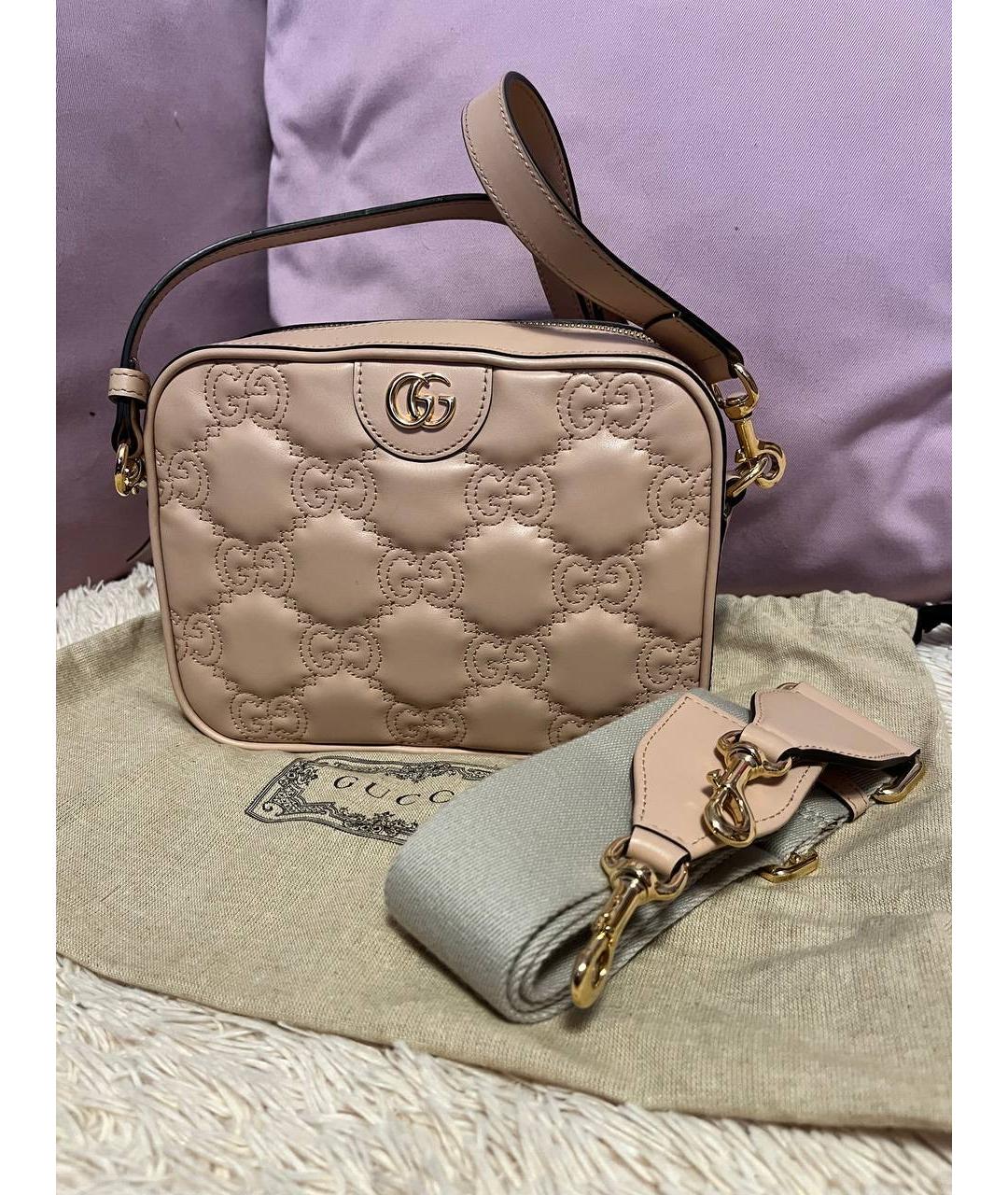 GUCCI Розовая кожаная сумка через плечо, фото 5