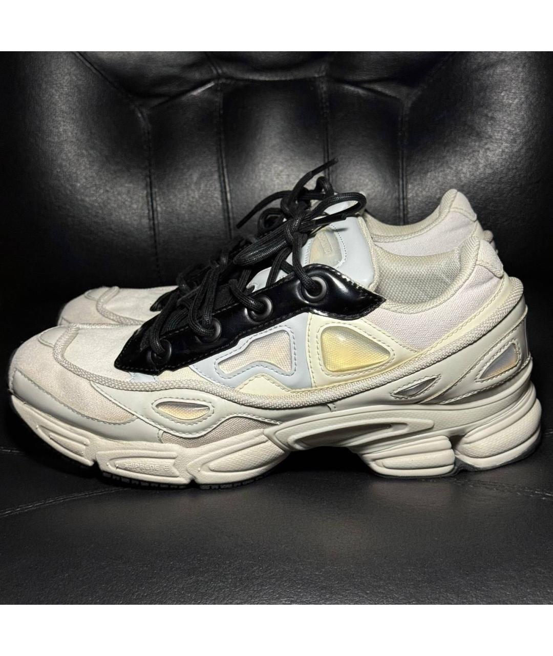 ADIDAS X RAF SIMONS Белые текстильные низкие кроссовки / кеды, фото 3