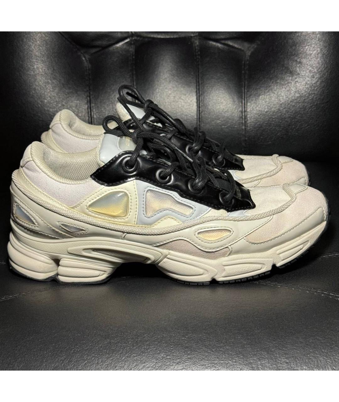 ADIDAS X RAF SIMONS Белые текстильные низкие кроссовки / кеды, фото 9