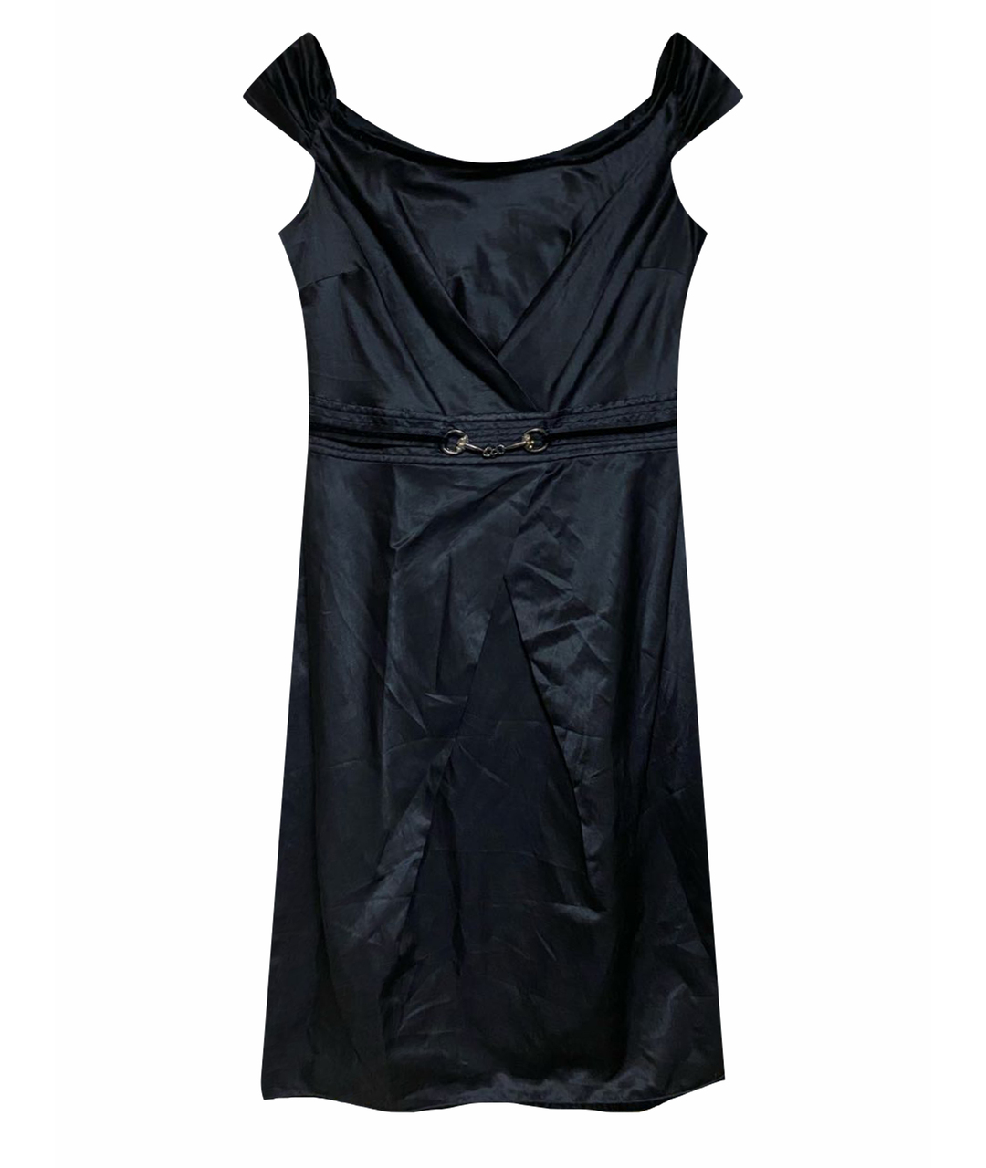 VDP Черное шелковое вечернее платье, фото 1