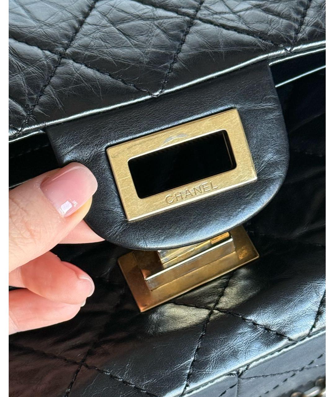 CHANEL Черная кожаная сумка через плечо, фото 8