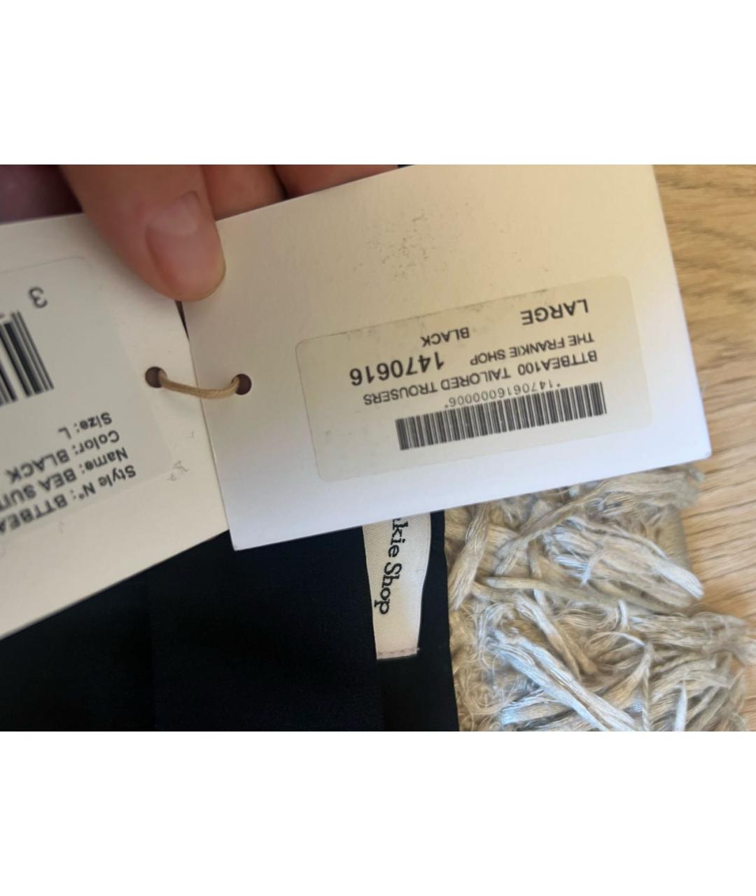 THE FRANKIE SHOP Черные прямые брюки, фото 4