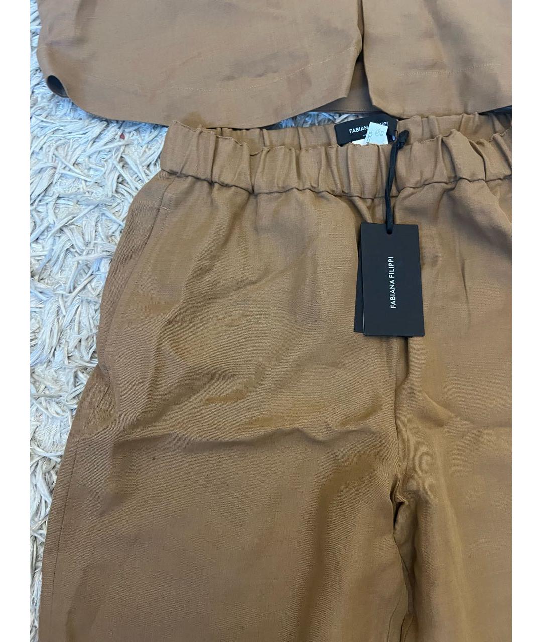 FABIANA FILIPPI Коричневый костюм с брюками, фото 2