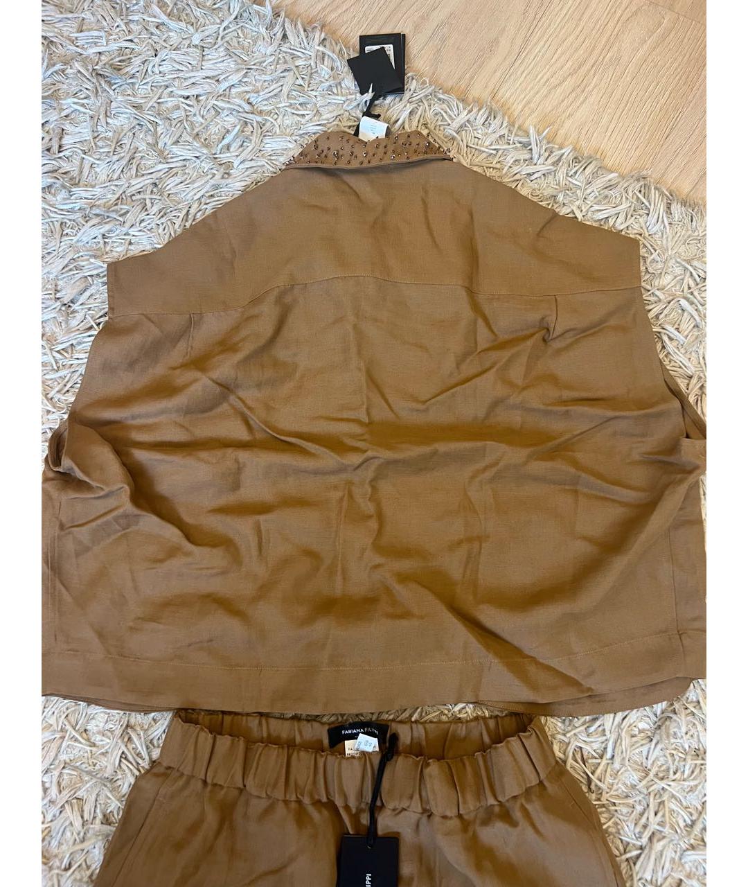 FABIANA FILIPPI Коричневый костюм с брюками, фото 4