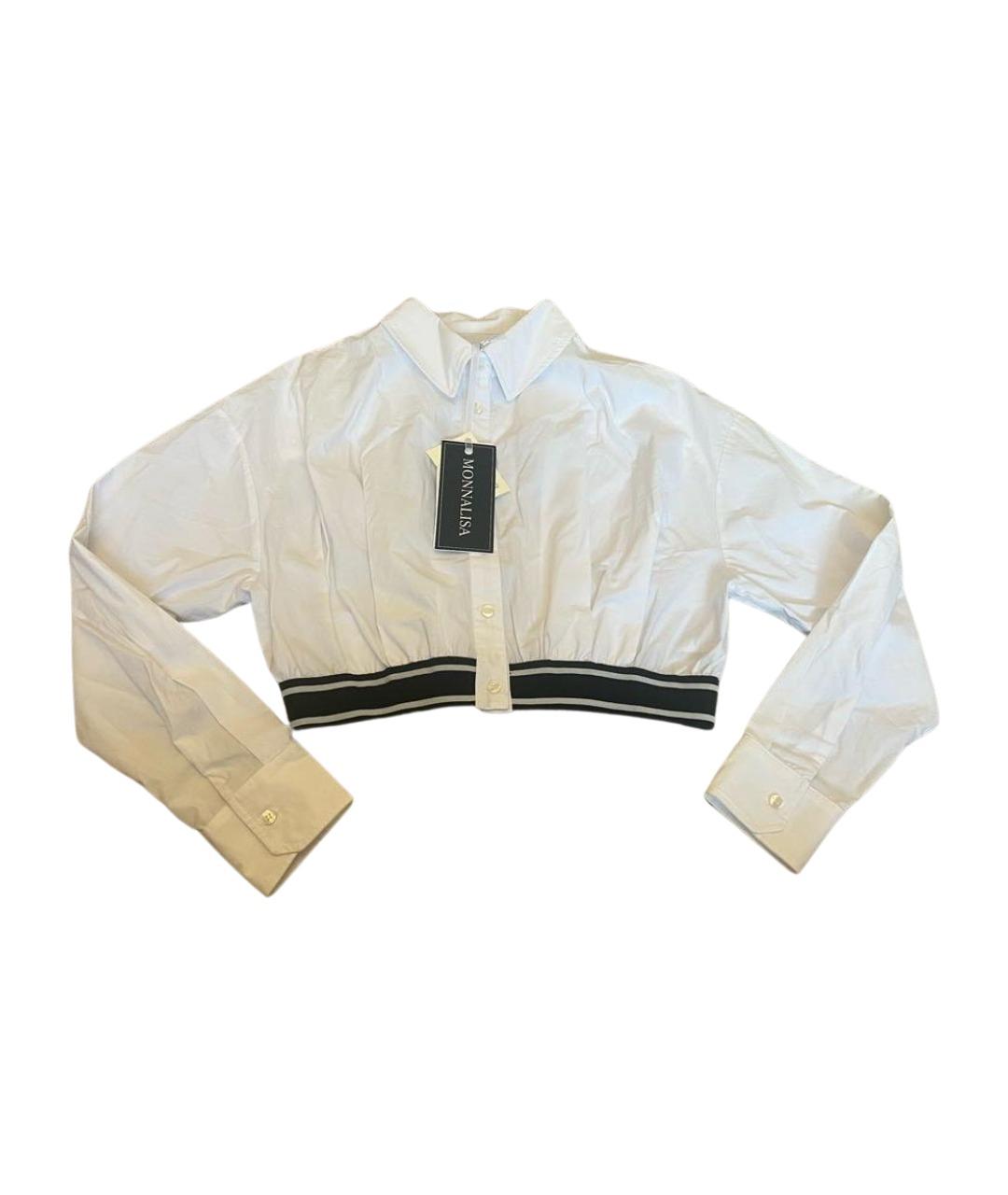 MONNALISA Белая хлопковая рубашка/блузка, фото 1