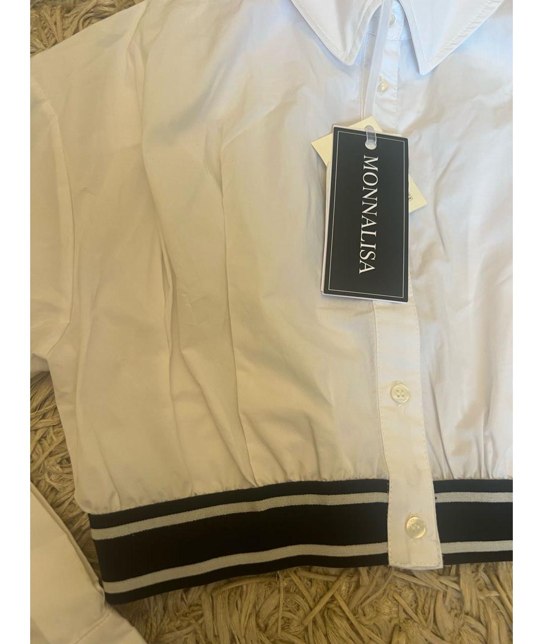 MONNALISA Белая хлопковая рубашка/блузка, фото 5